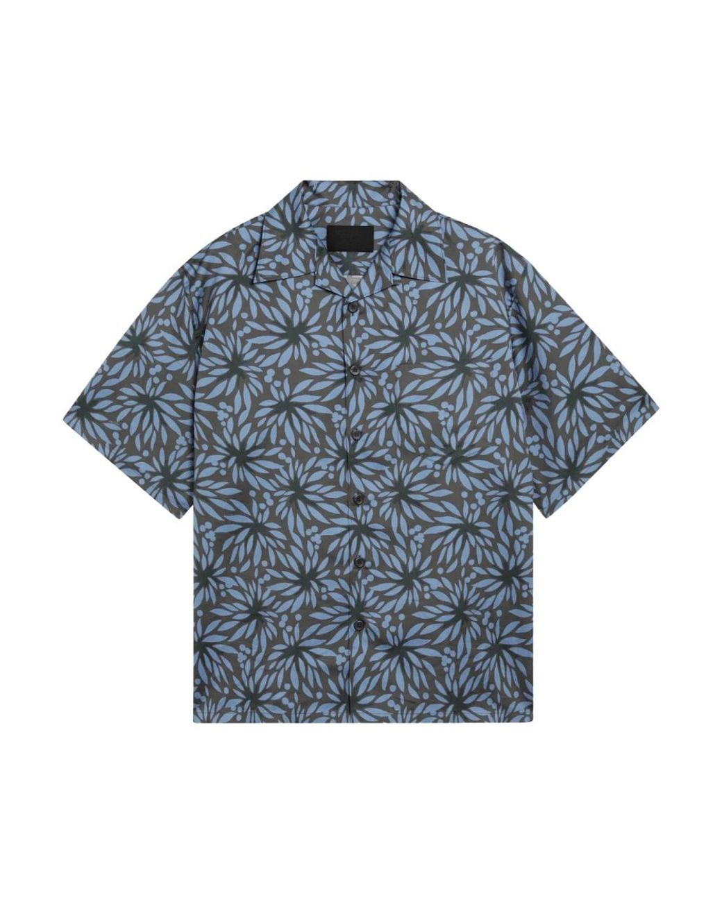 Prada Blue Short Sleeve Shirts for men