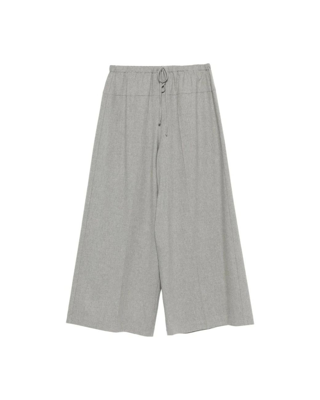 Alysi Gray Cropped Trousers