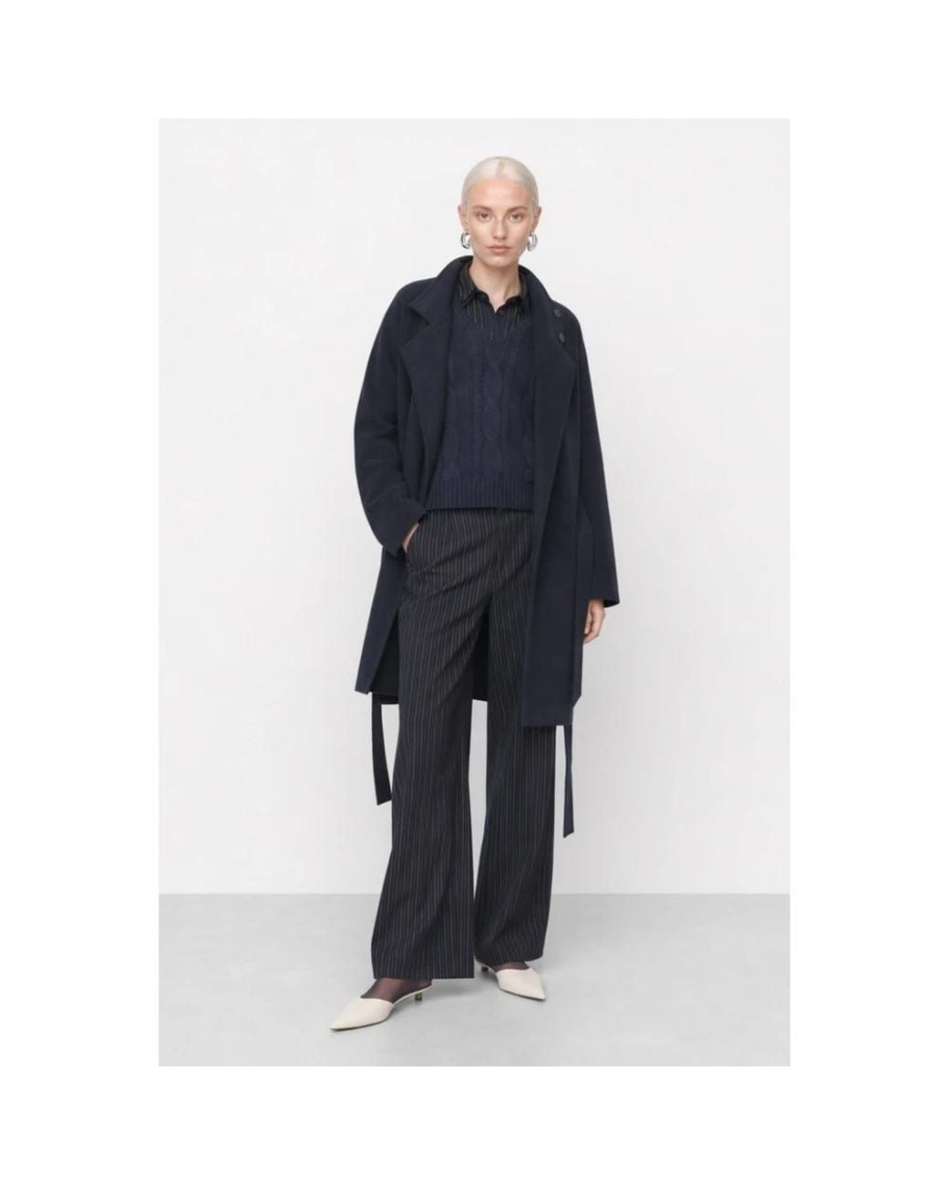 Kocca Blue Belted Coats