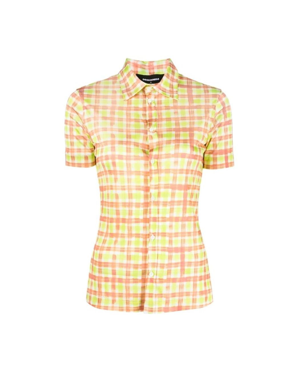 DSquared² Overhemden ,Veelkleurig ,Katoen Underwater Shirt in het Yellow