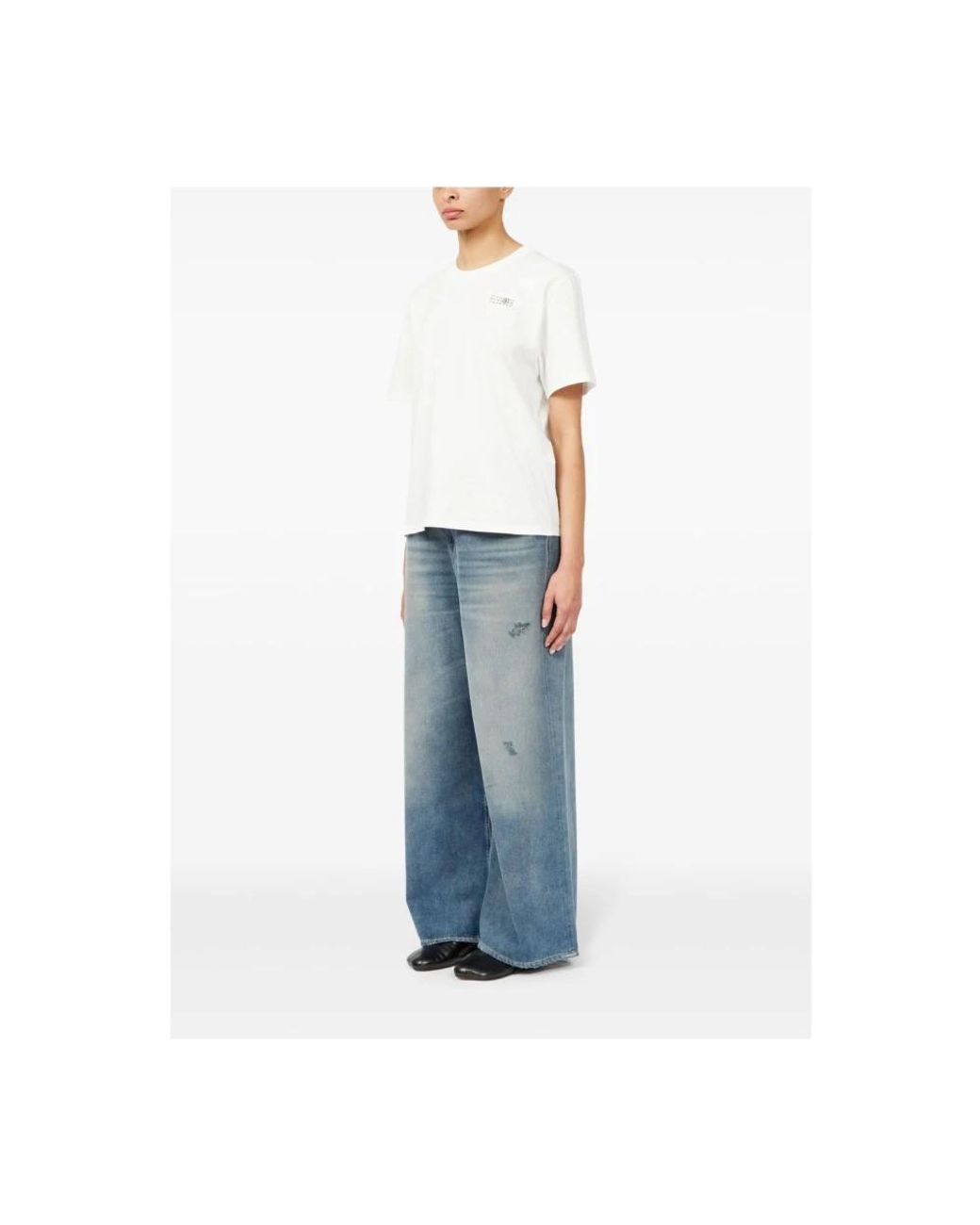 MM6 by Maison Margiela White T-Shirts