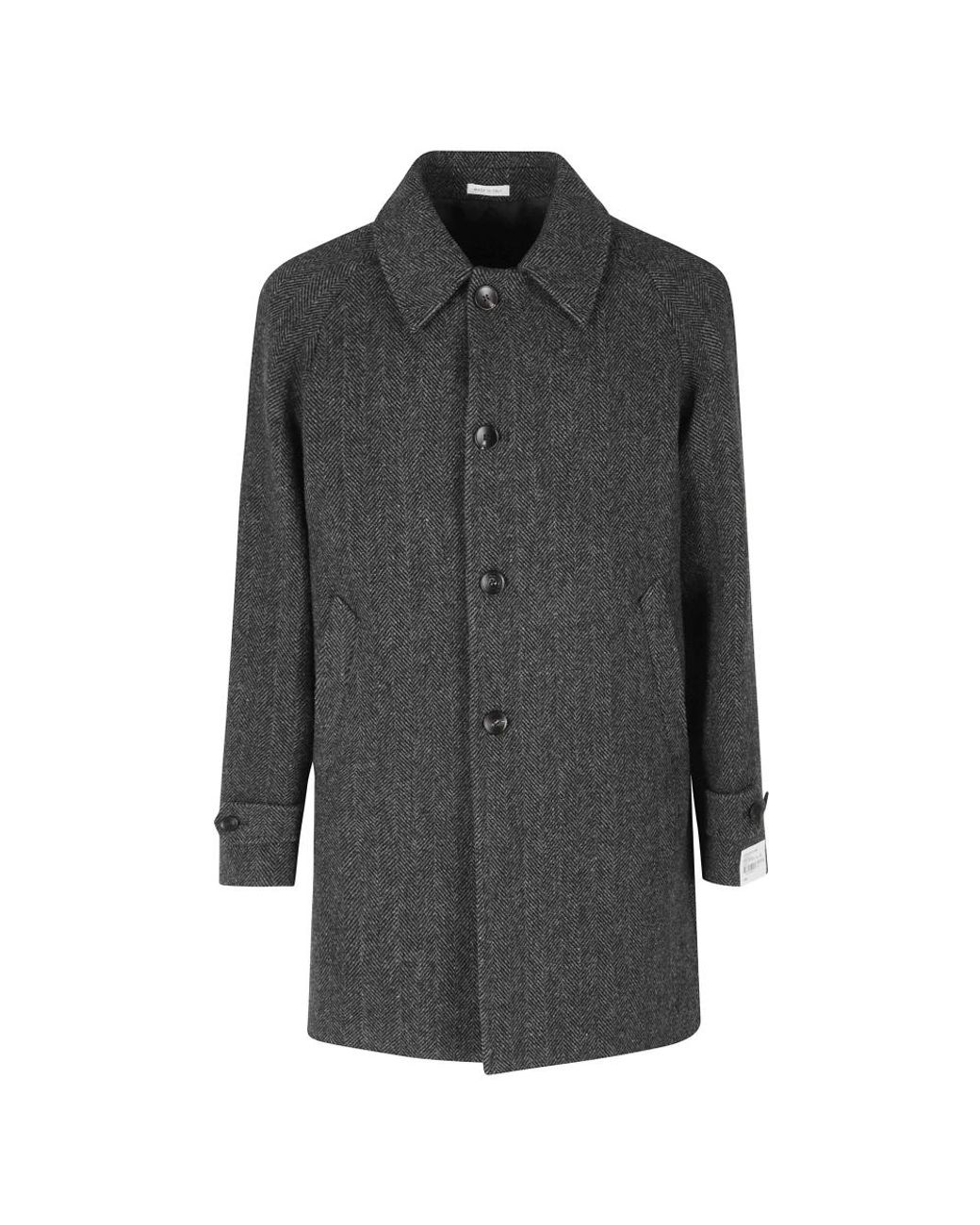 BRERAS Milano Gray Single-Breasted Coats for men
