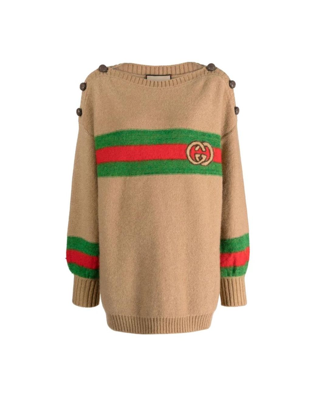 Gucci Green Round-Neck Knitwear