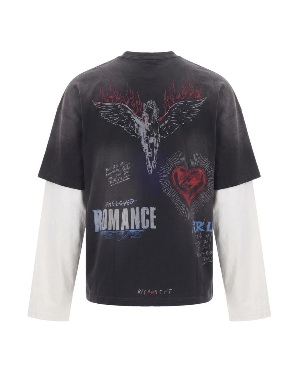 Long Sleeve Tops Represent de hombre de color Blue