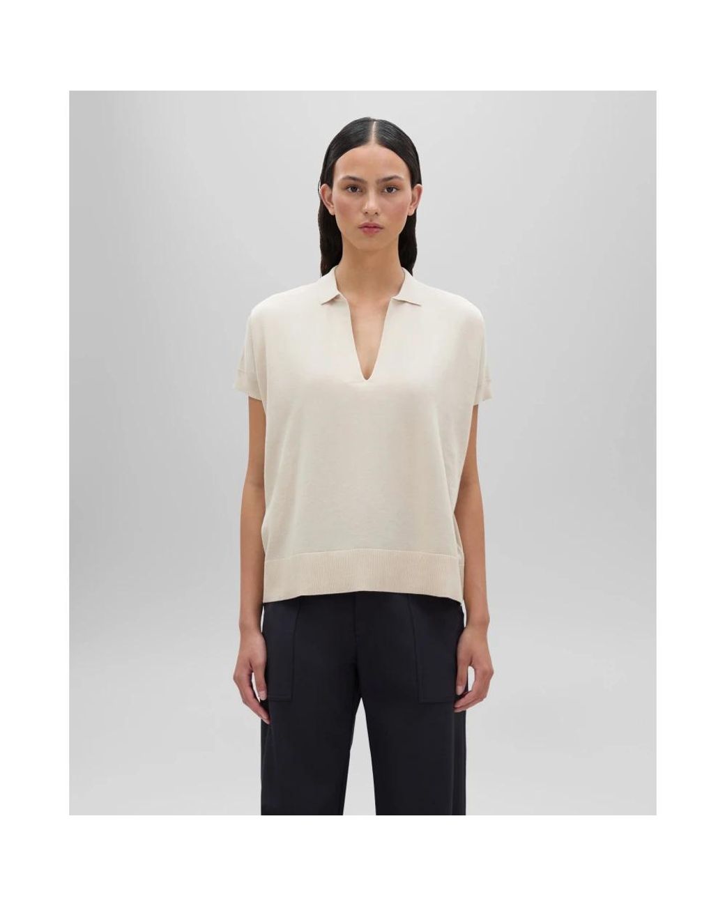Aspesi White V-Neck Knitwear