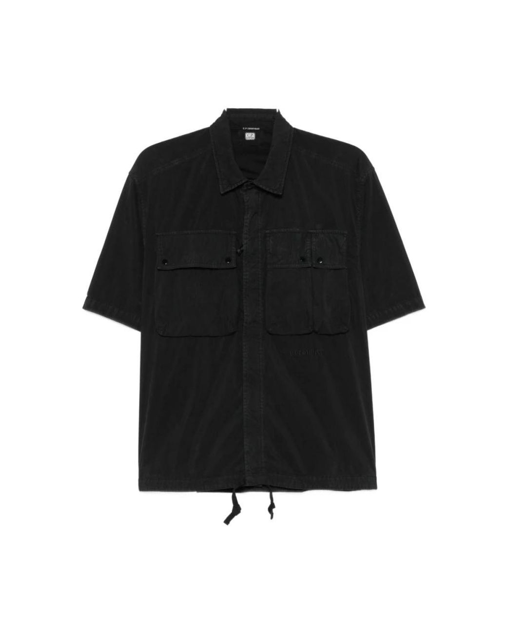 C P Company Black Short Sleeve Shirts for men