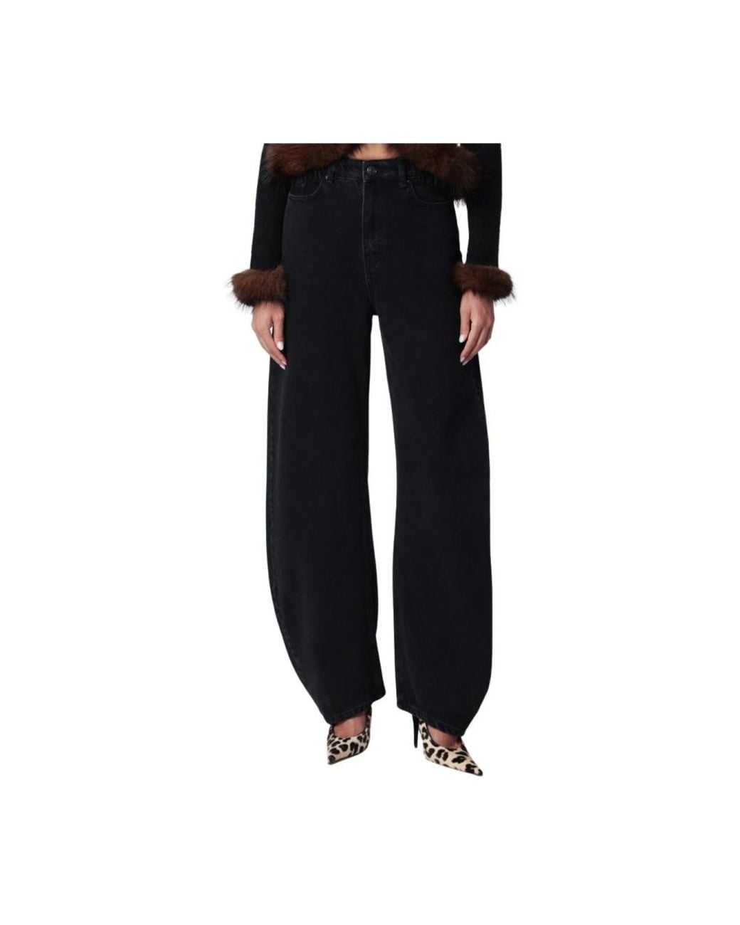 ROTATE BIRGER CHRISTENSEN Black Wide Jeans