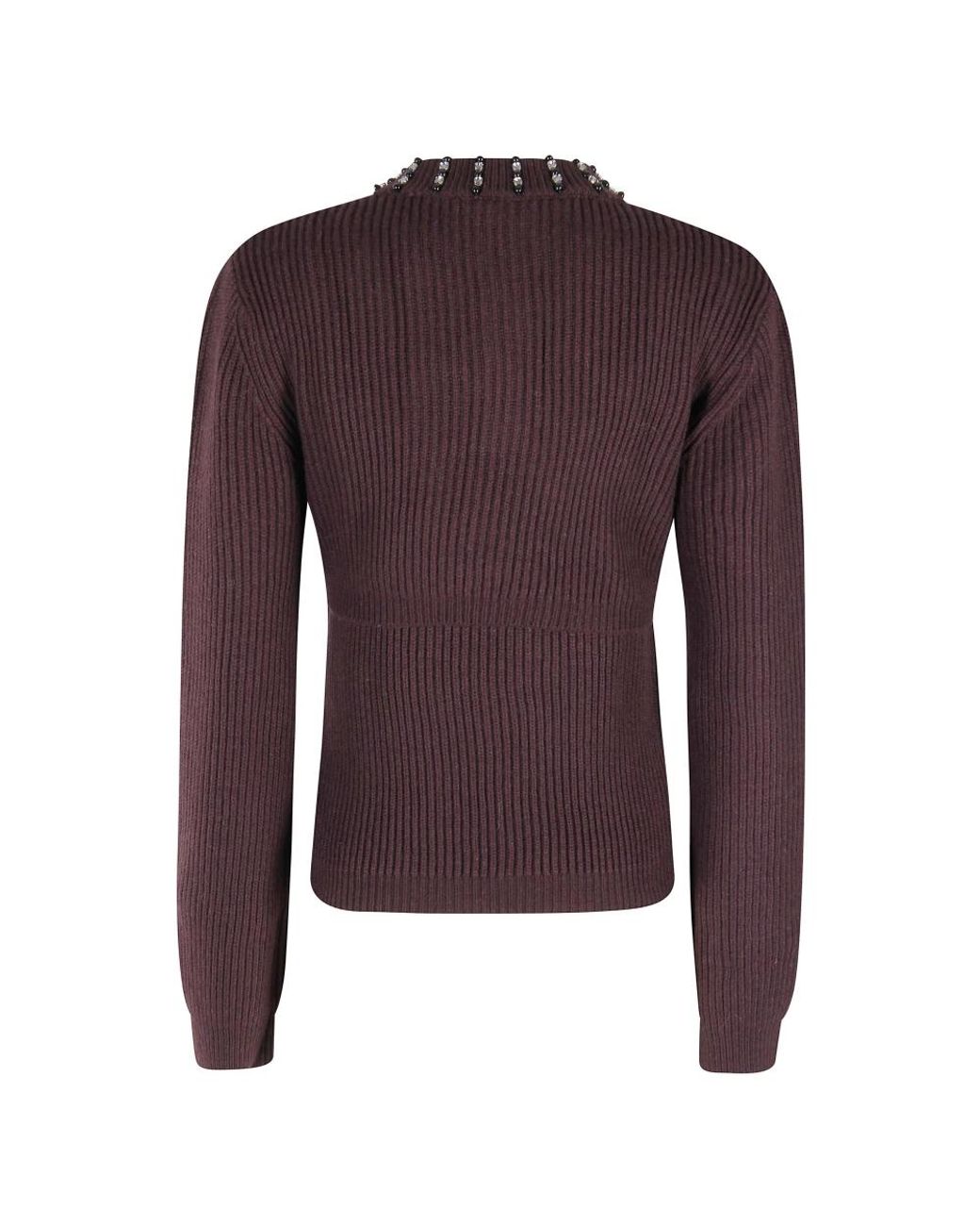 Isabelle Blanche Purple Round-Neck Knitwear