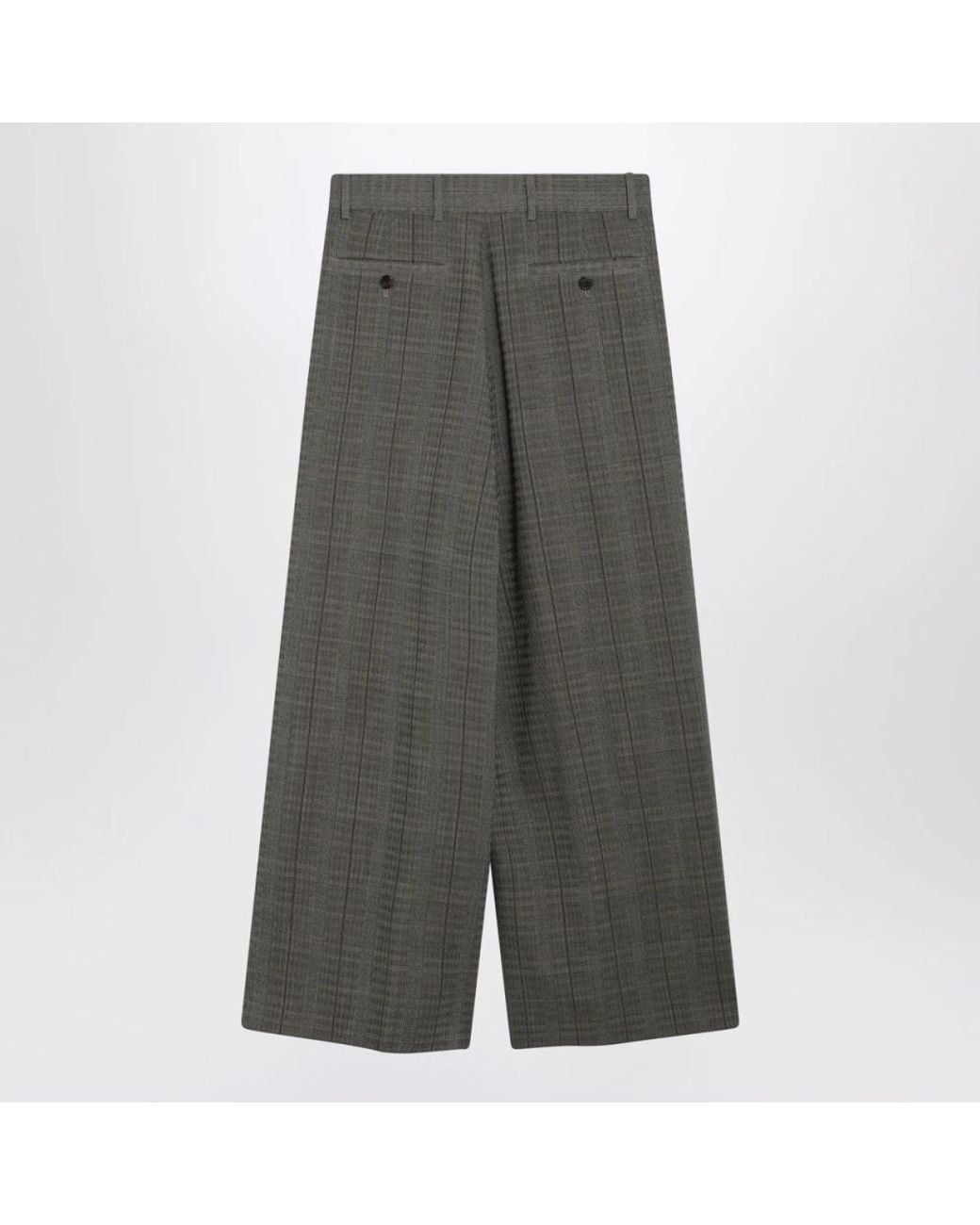 Dries Van Noten Gray Wide Trousers