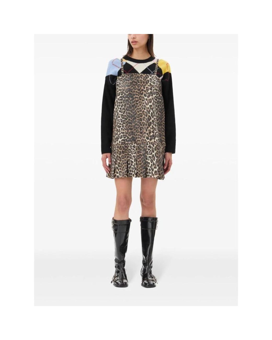 Ganni Brown Short Dresses