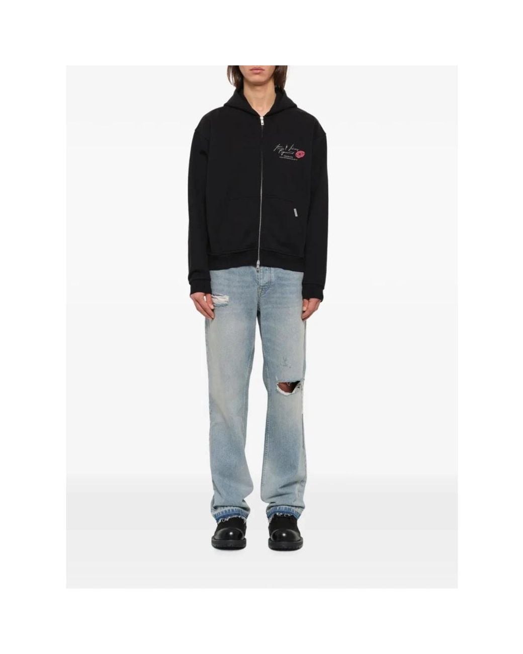 Zip-Throughs Represent de hombre de color Black