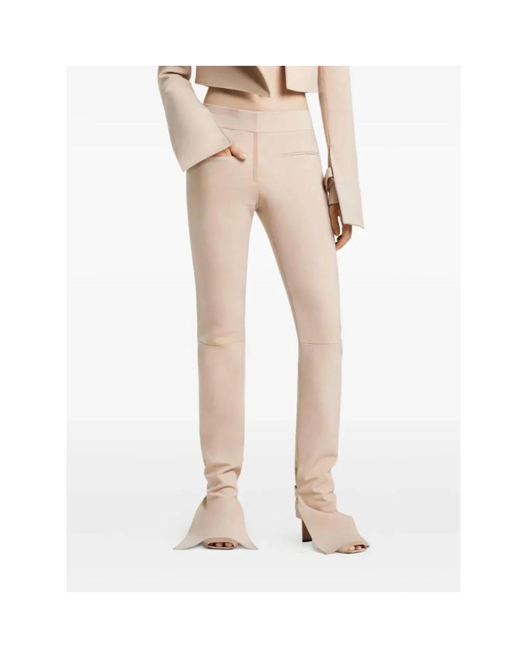 Courreges Natural Slim-Fit Trousers