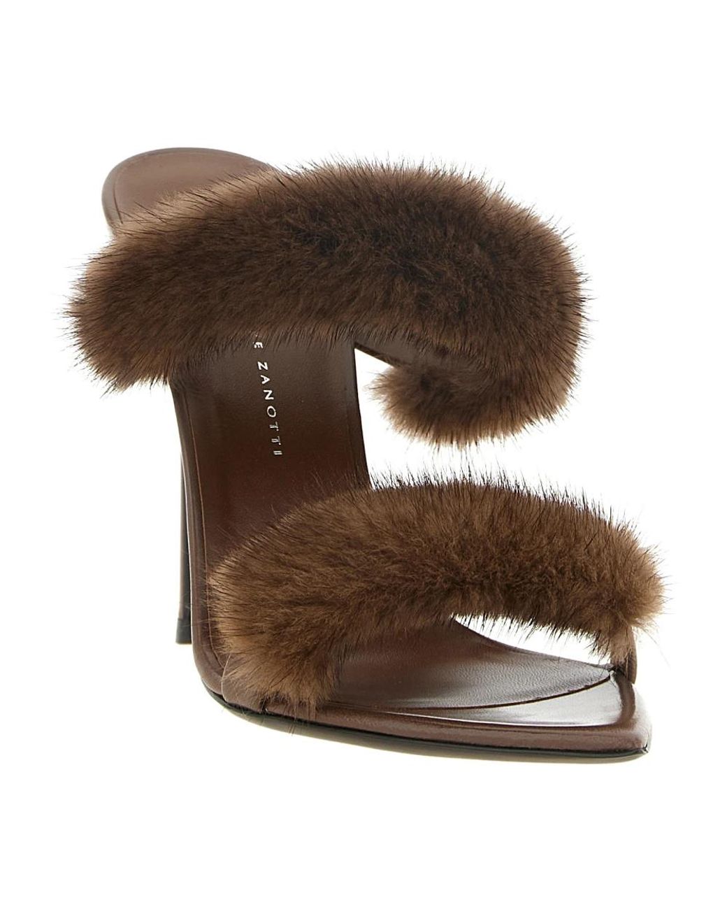 Giuseppe Zanotti Brown Heeled Mules