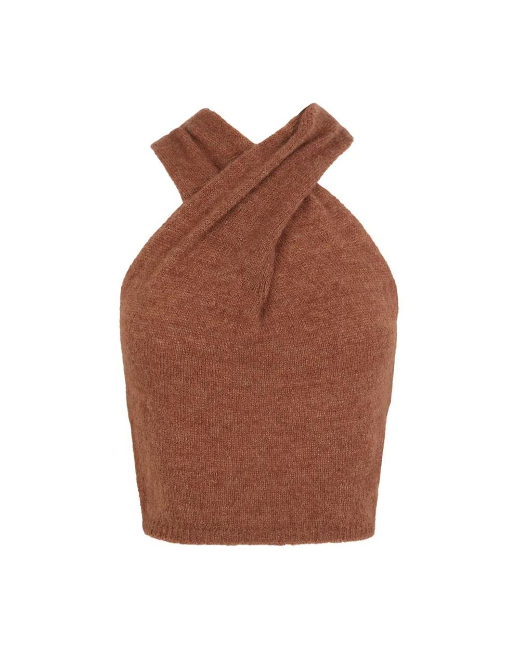 Cortana Brown Sleeveless Tops