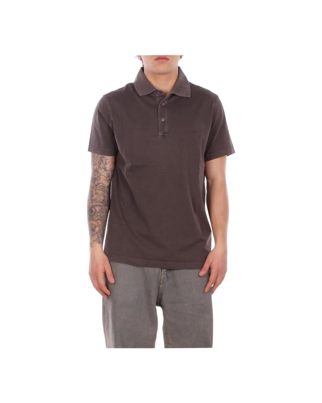 Fay Brown Polo Shirts for men