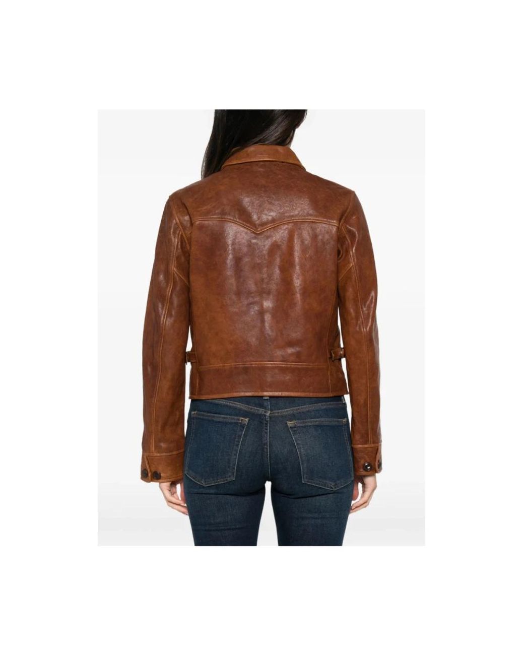 Leather Jackets Re/done de color Brown