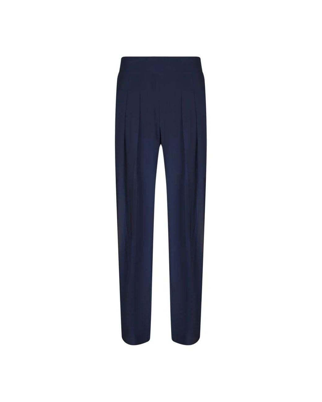 Norma Kamali Blue Slim-Fit Trousers