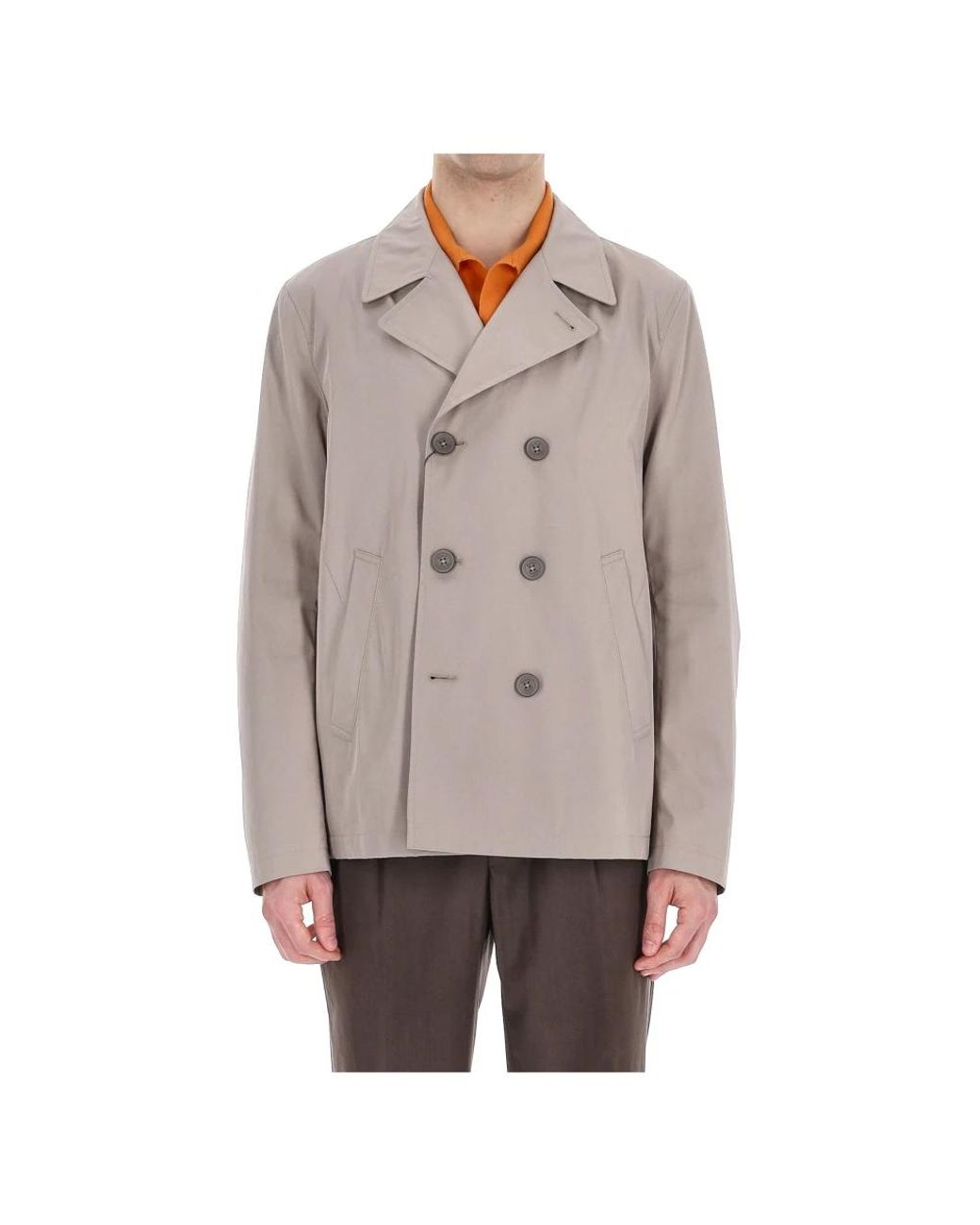 Herno Jassen ,Bruin ,Katoen Rain Collection Peacoat in het Gray voor heren