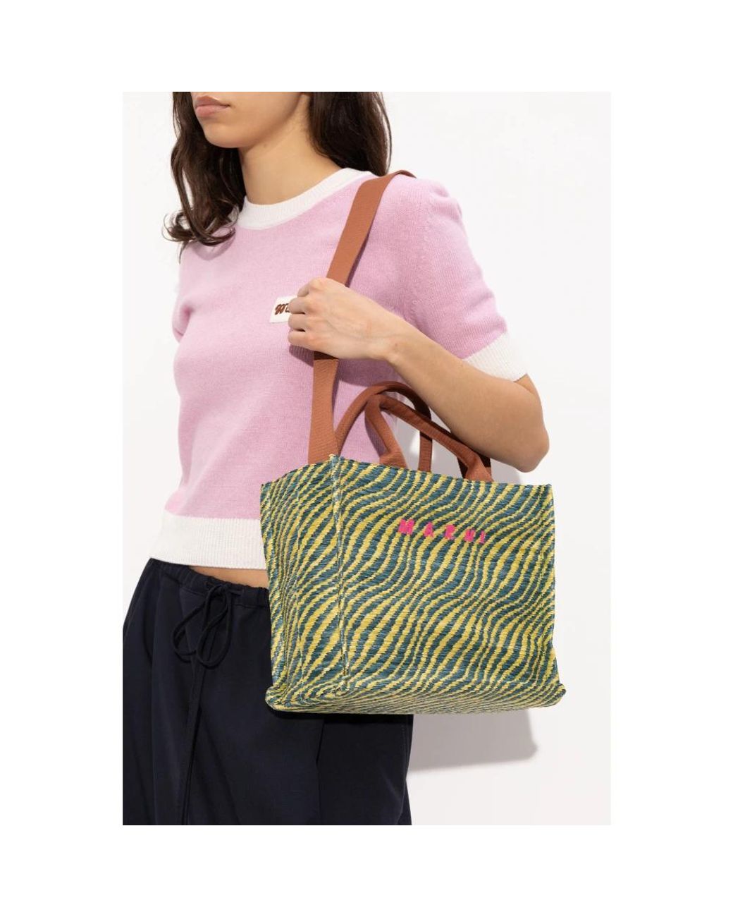 Marni Green Tote Bags