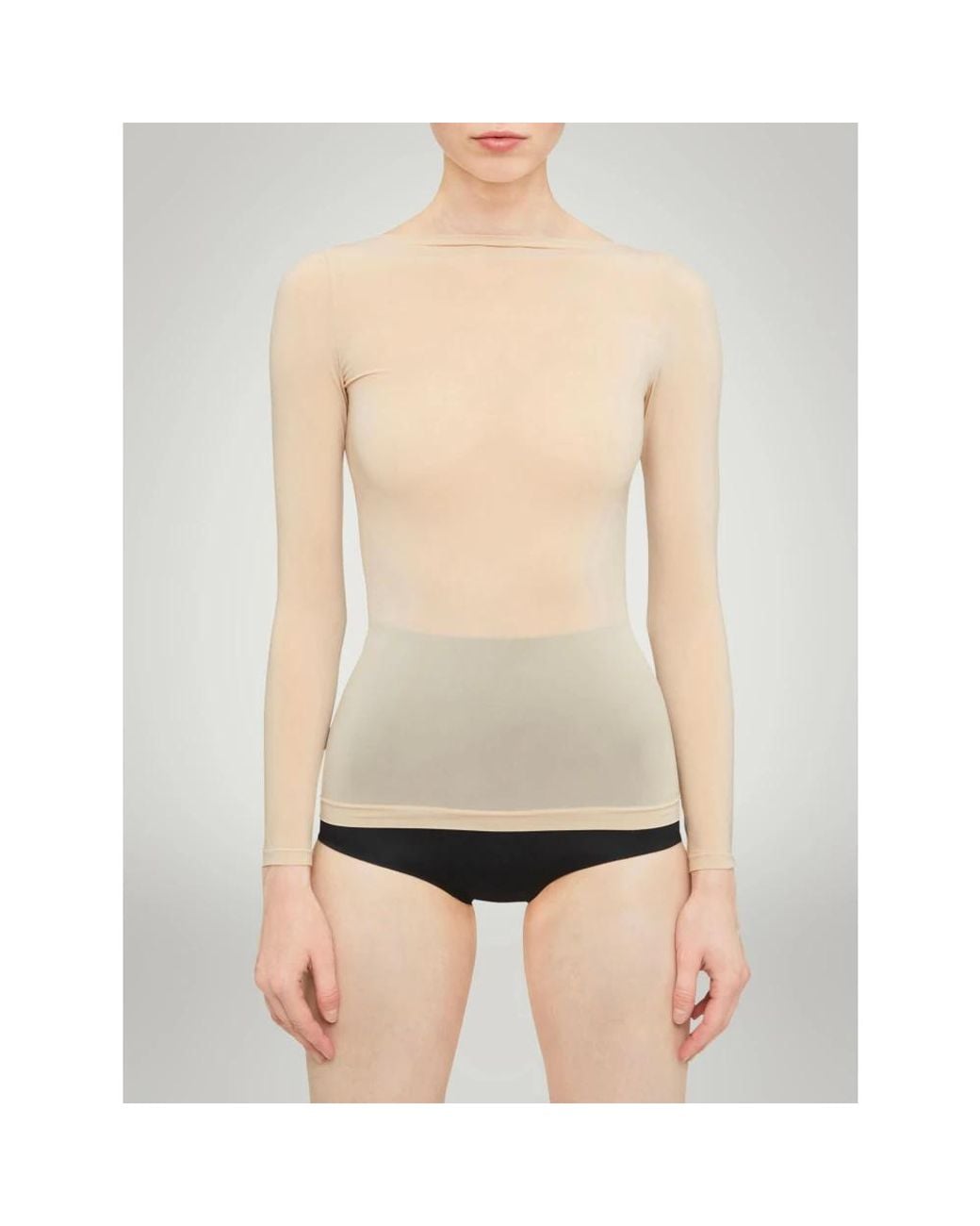 Wolford Tops ,Roze ,Wol Naadloze Buenos Aires Longsleeve Top in het Black