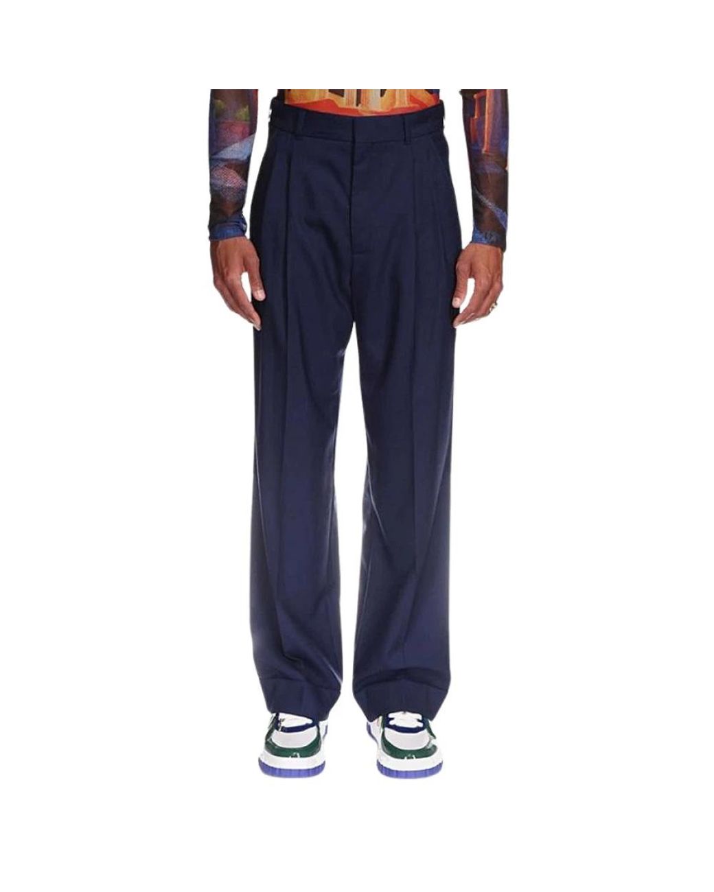 Casablanca Blue Wide Trousers for men