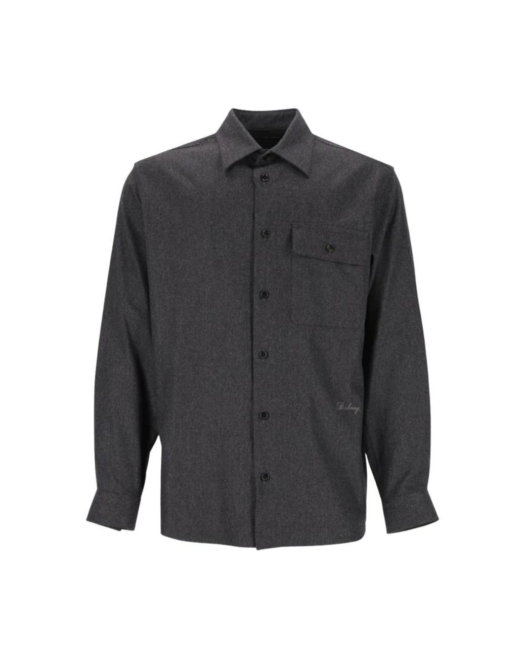 Burberry Gray Casual Shirts for men