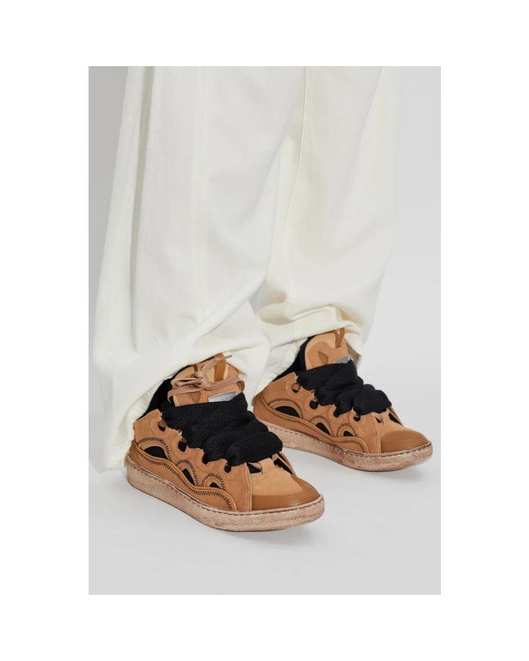 Lanvin Brown Curb Sneakers