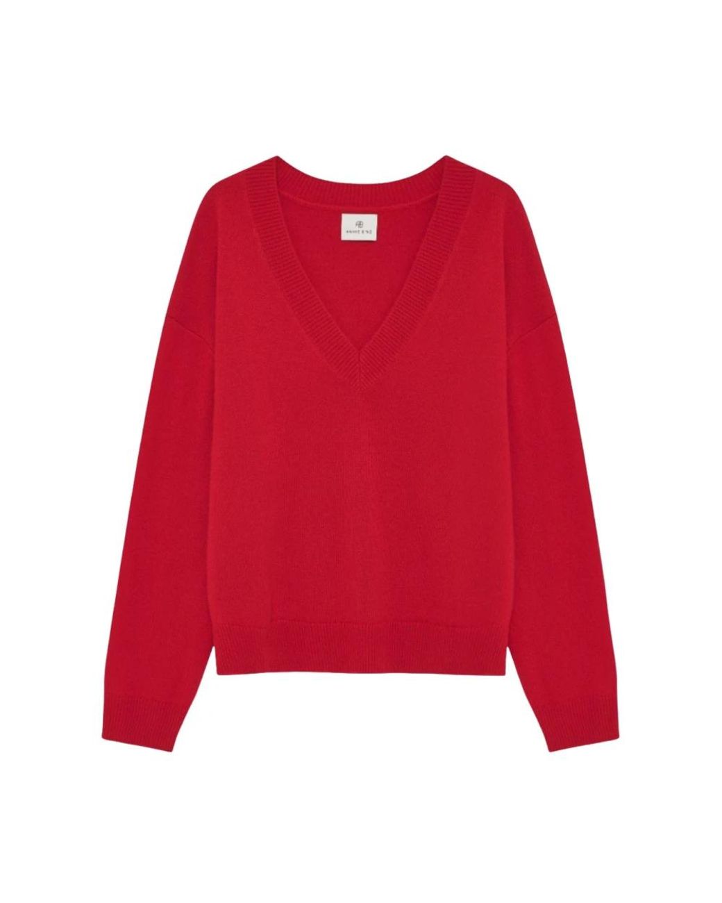 Anine Bing Red V-Neck Knitwear