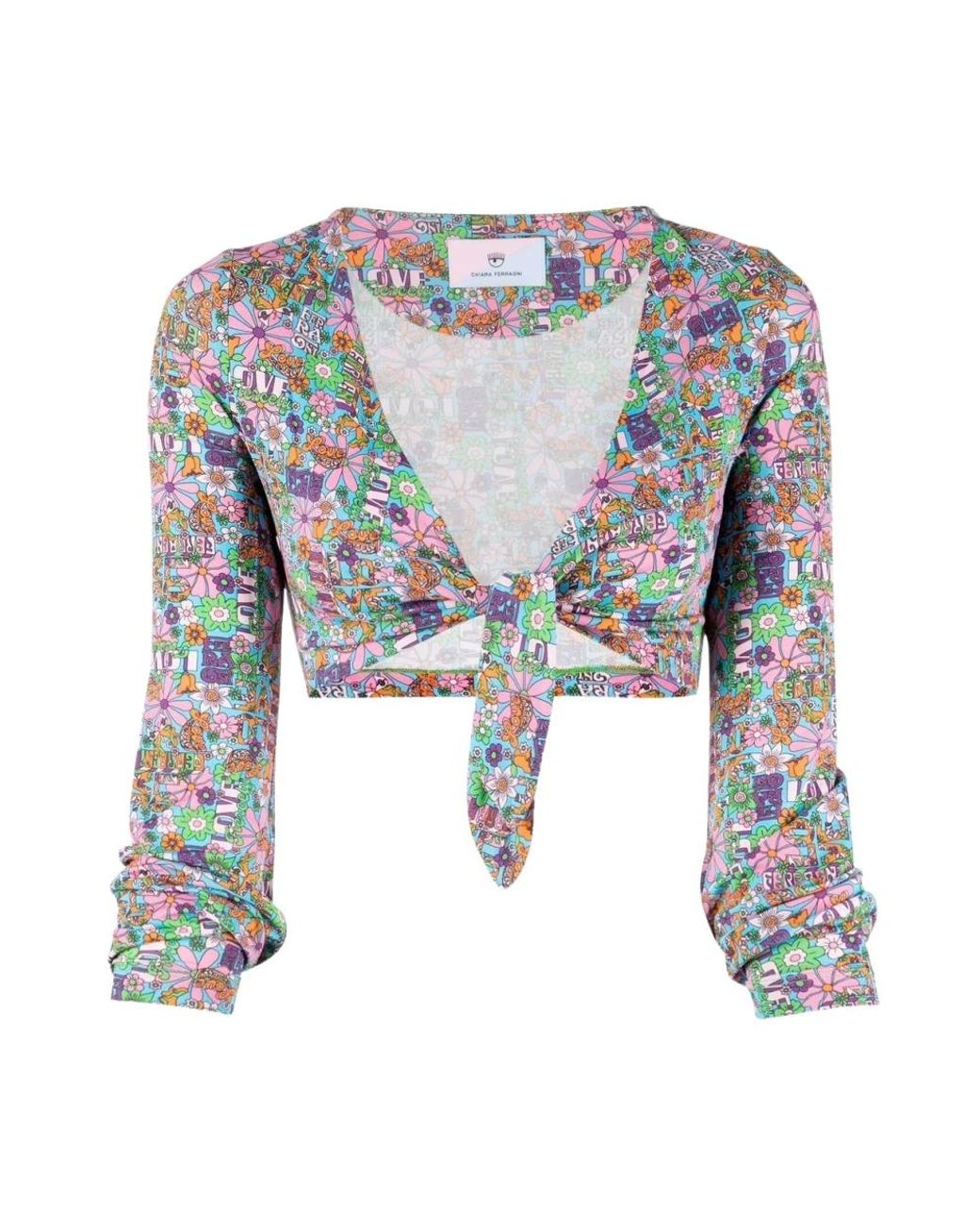 Chiara Ferragni Blue Long Sleeve T-Shirts