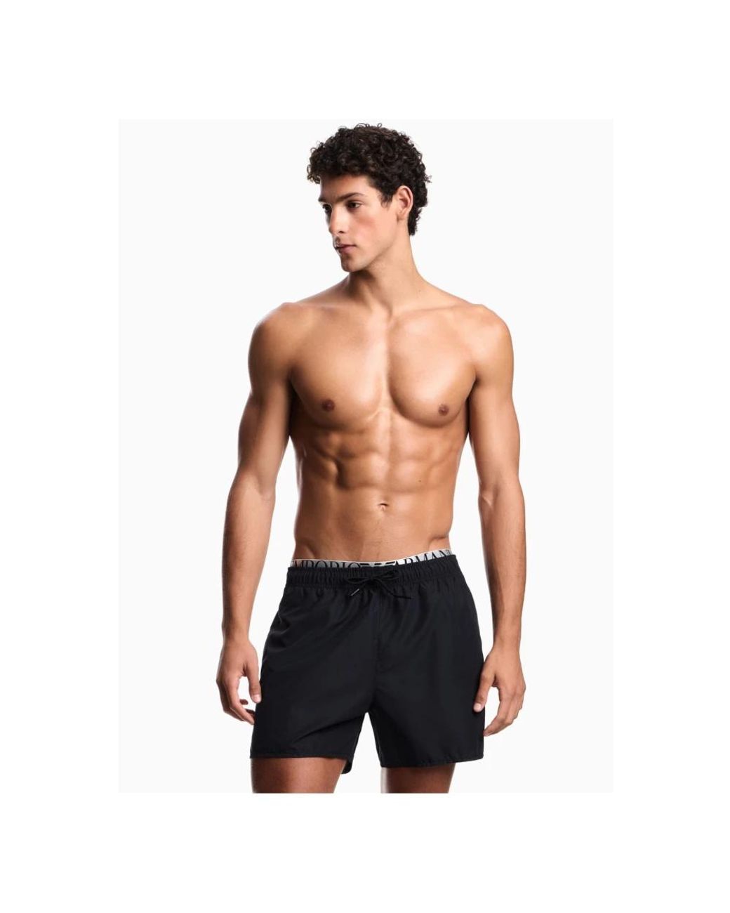 Emporio Armani Black Beachwear for men