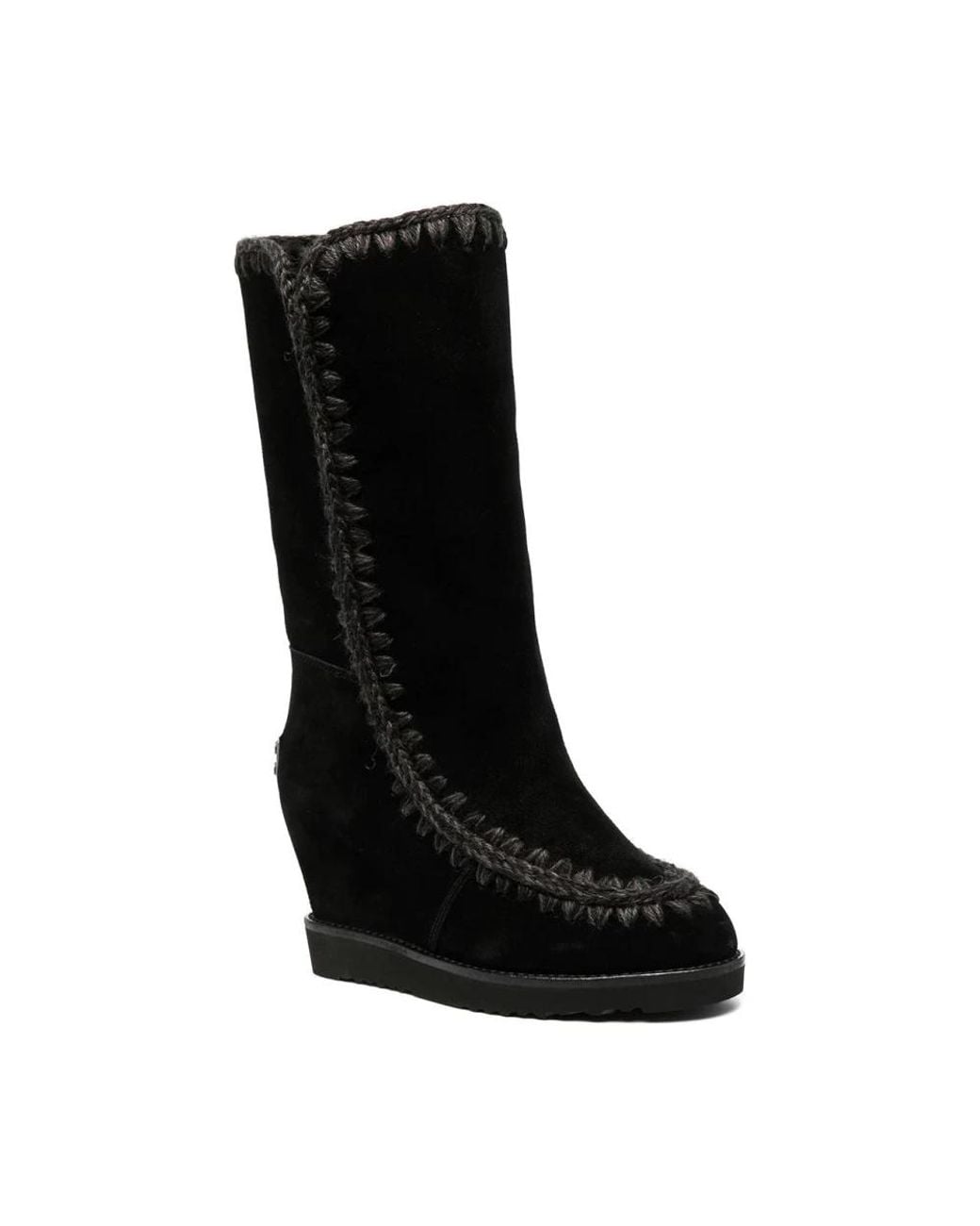 Mou Black Winter Boots
