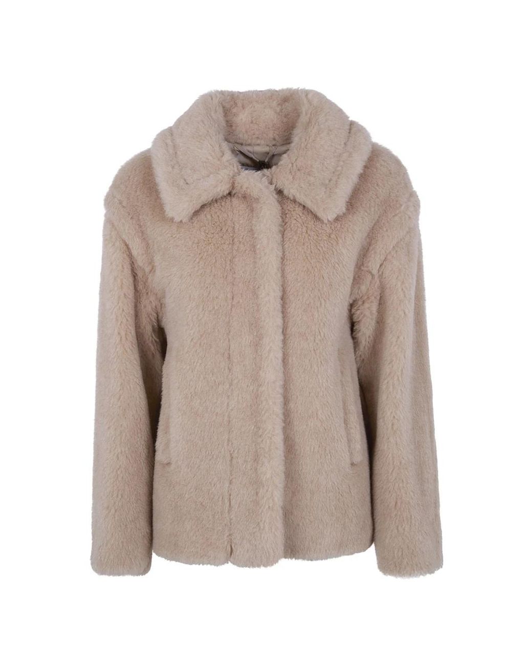 Max Mara Brown Faux Fur & Shearling Jackets