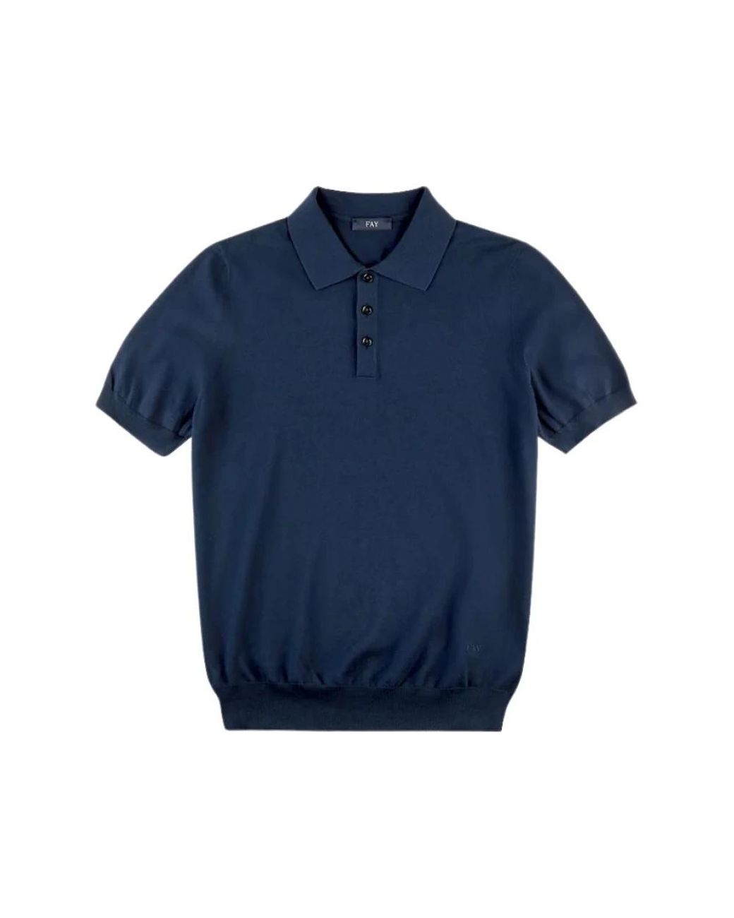 Fay Tops ,Blauw ,Girocollo F.18 Tinto Capo in het Blue voor heren