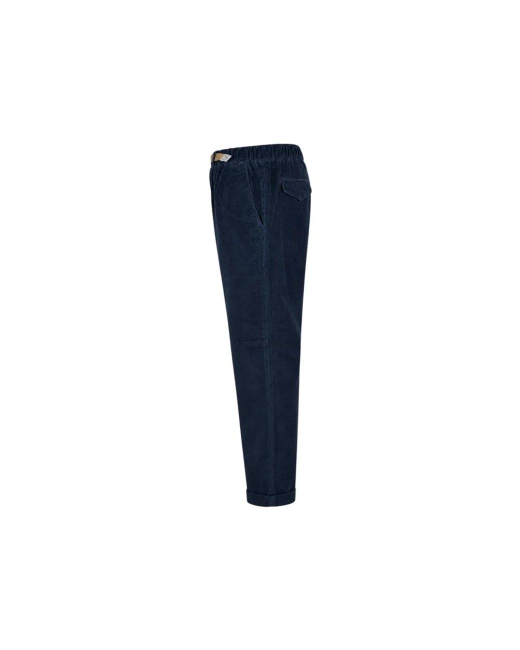 White Sand Blue Straight Trousers for men