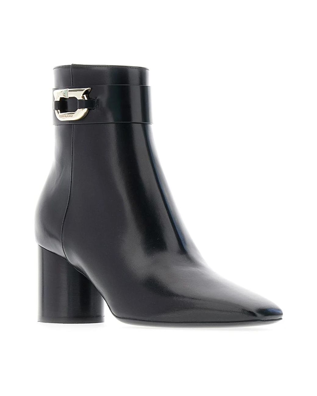 Ferragamo Black Heeled Boots