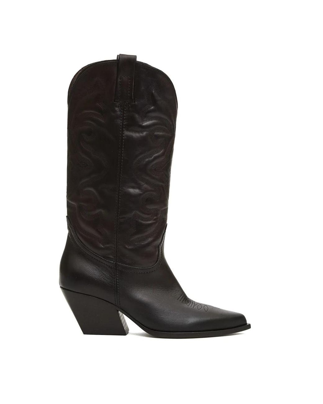 Elena Iachi Black Cowboy Boots