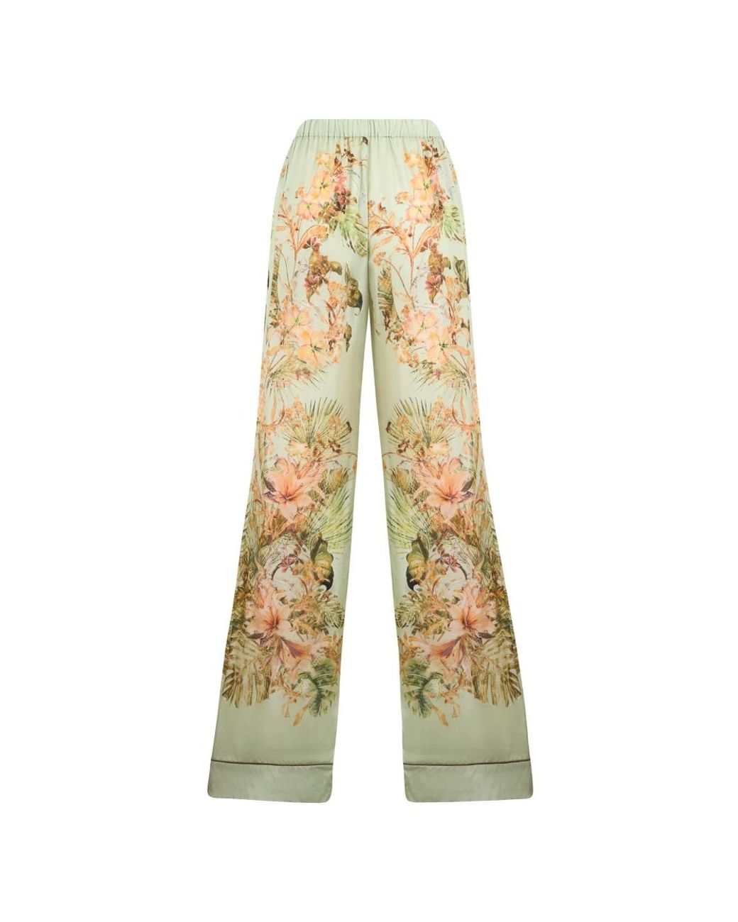 Alberta Ferretti Yellow Wide Trousers