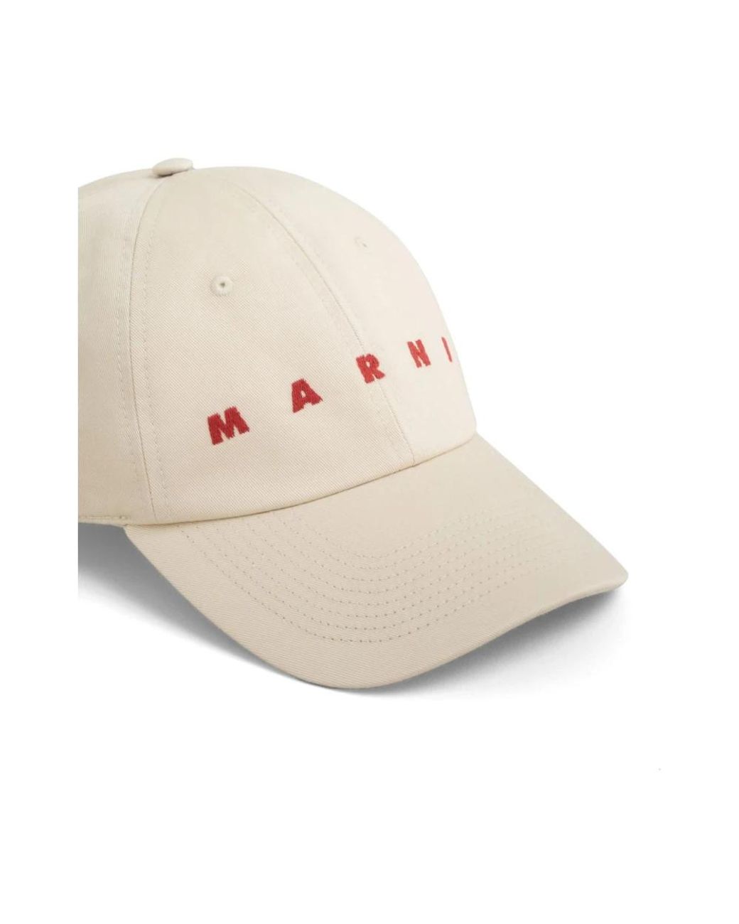 Marni Accessoires ,Katoen Geborduurde Logo Katoenen Pet in het White voor heren