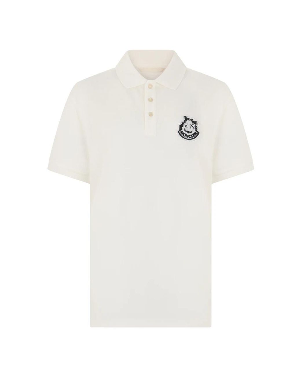 Moncler White Polo Shirts for men