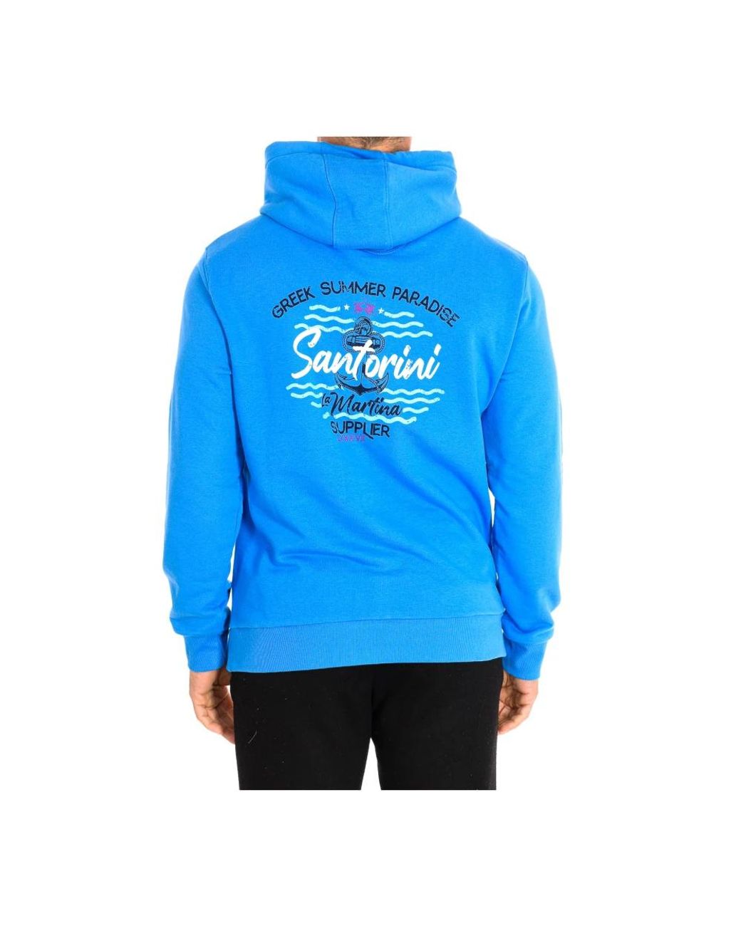 La Martina Blue Hoodies for men