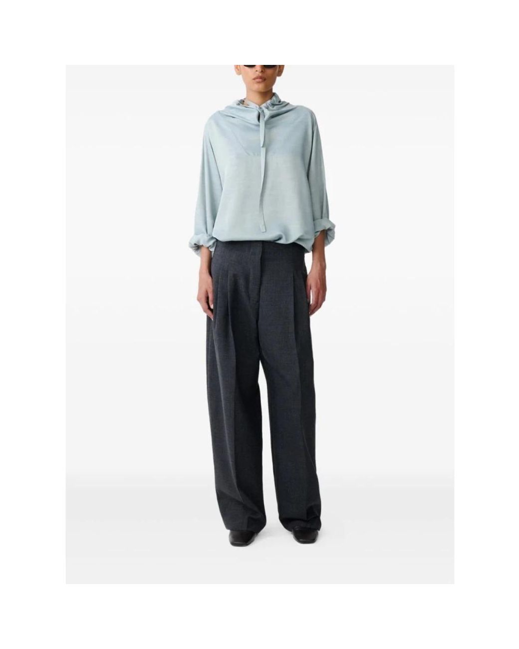 Studio Nicholson Black Tapered Trousers