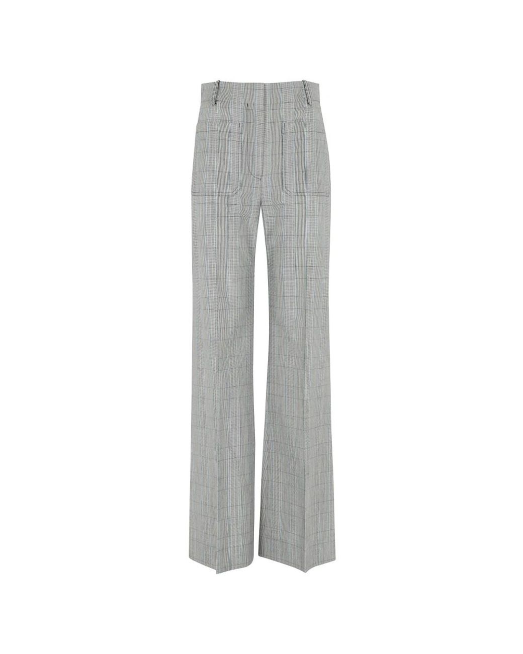 Victoria Beckham Gray Wide Trousers