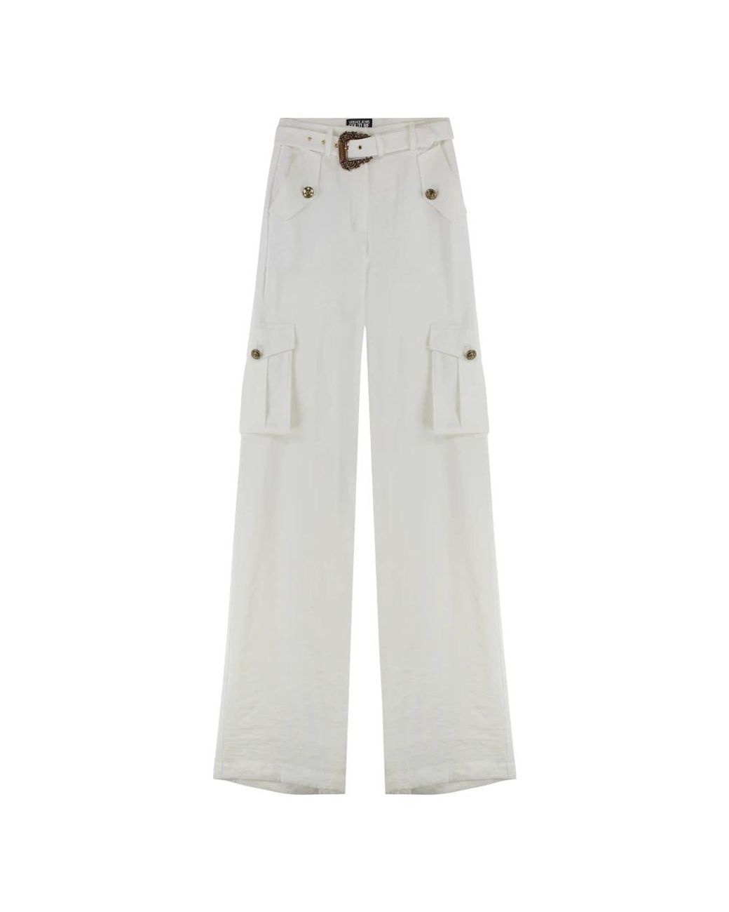 Versace Jeans Couture Gray Wide Trousers