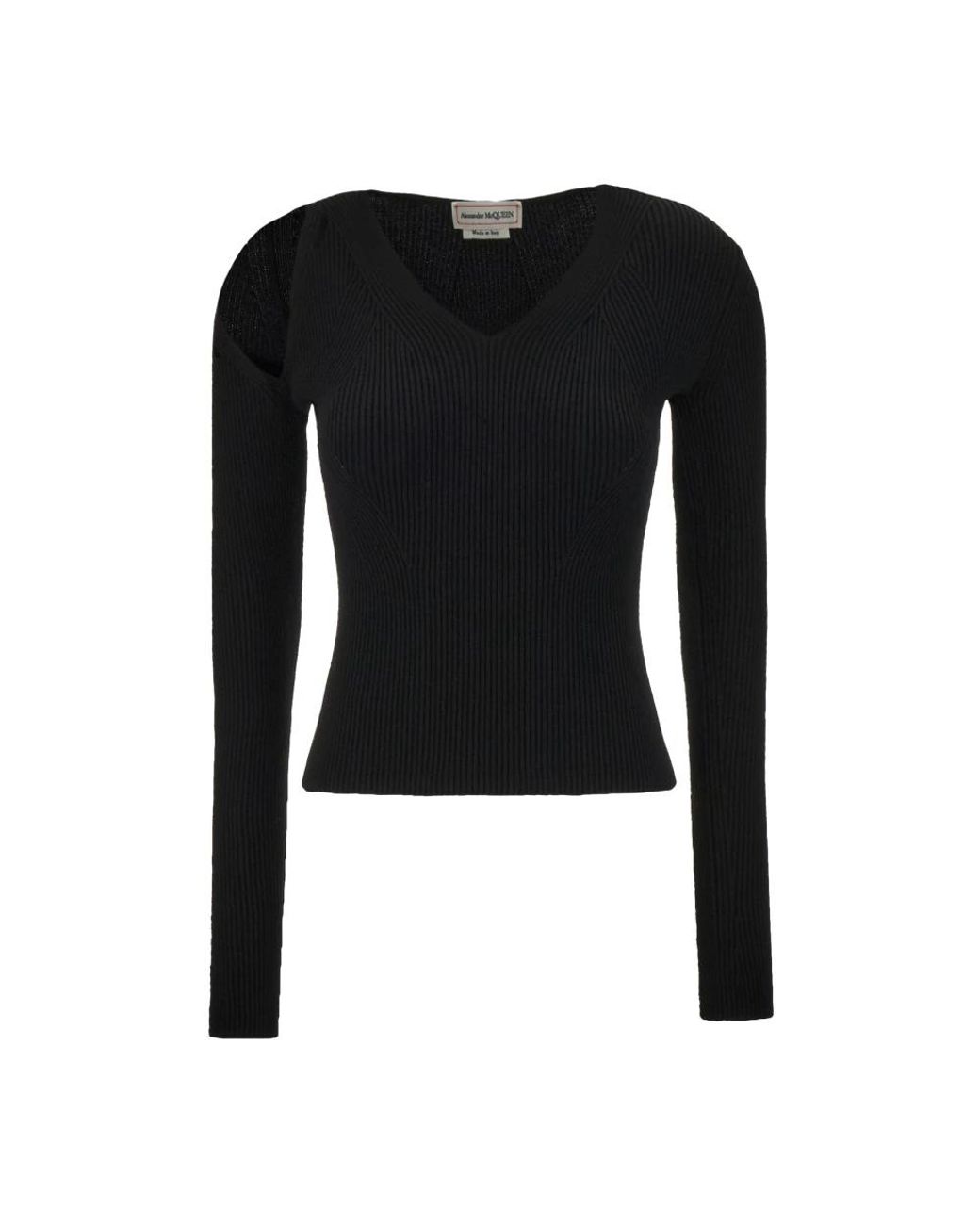 V-Neck Knitwear McQueen de color Black
