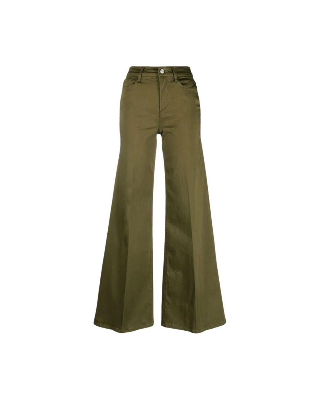 FRAME Green Wide Jeans