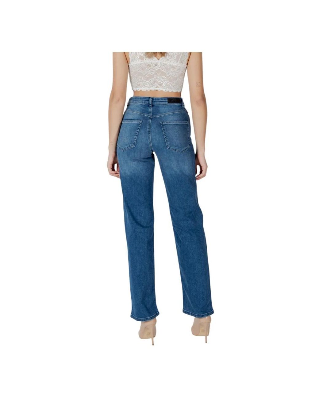 Ichi Blue Straight Fit Jeans