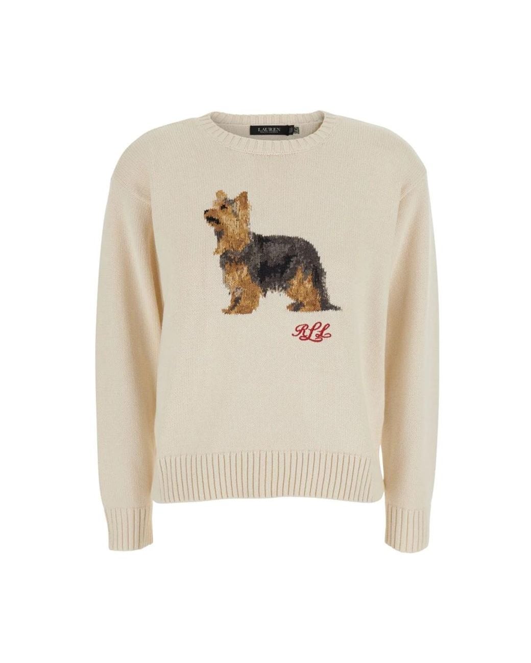 Ralph Lauren White Round-Neck Knitwear
