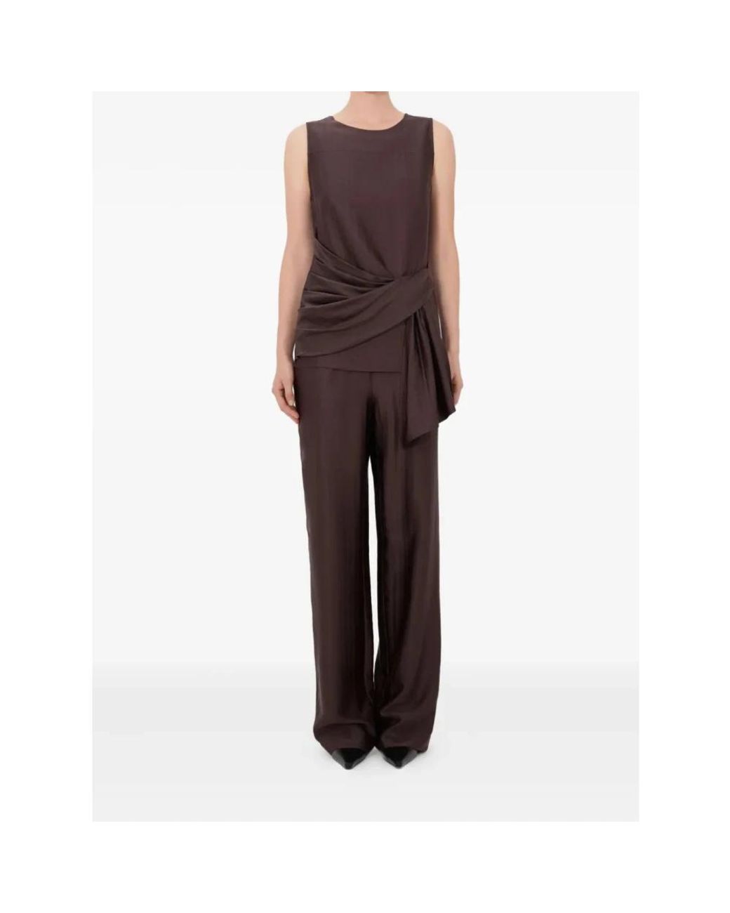 Loulou de Saison Brown Sleeveless Tops
