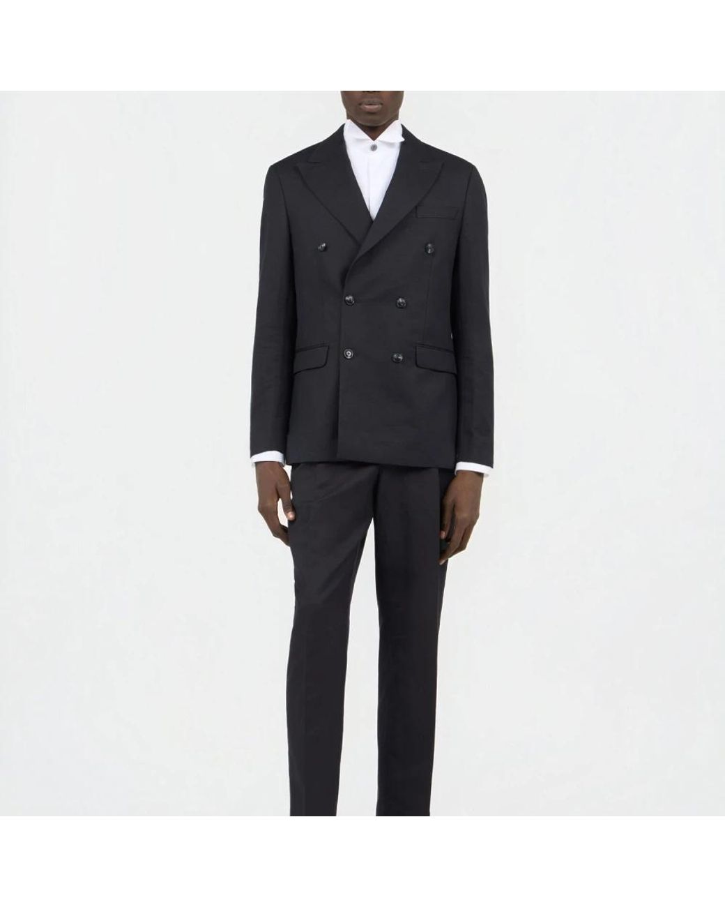 Double Breasted Suits di Roberto Cavalli in Black da Uomo