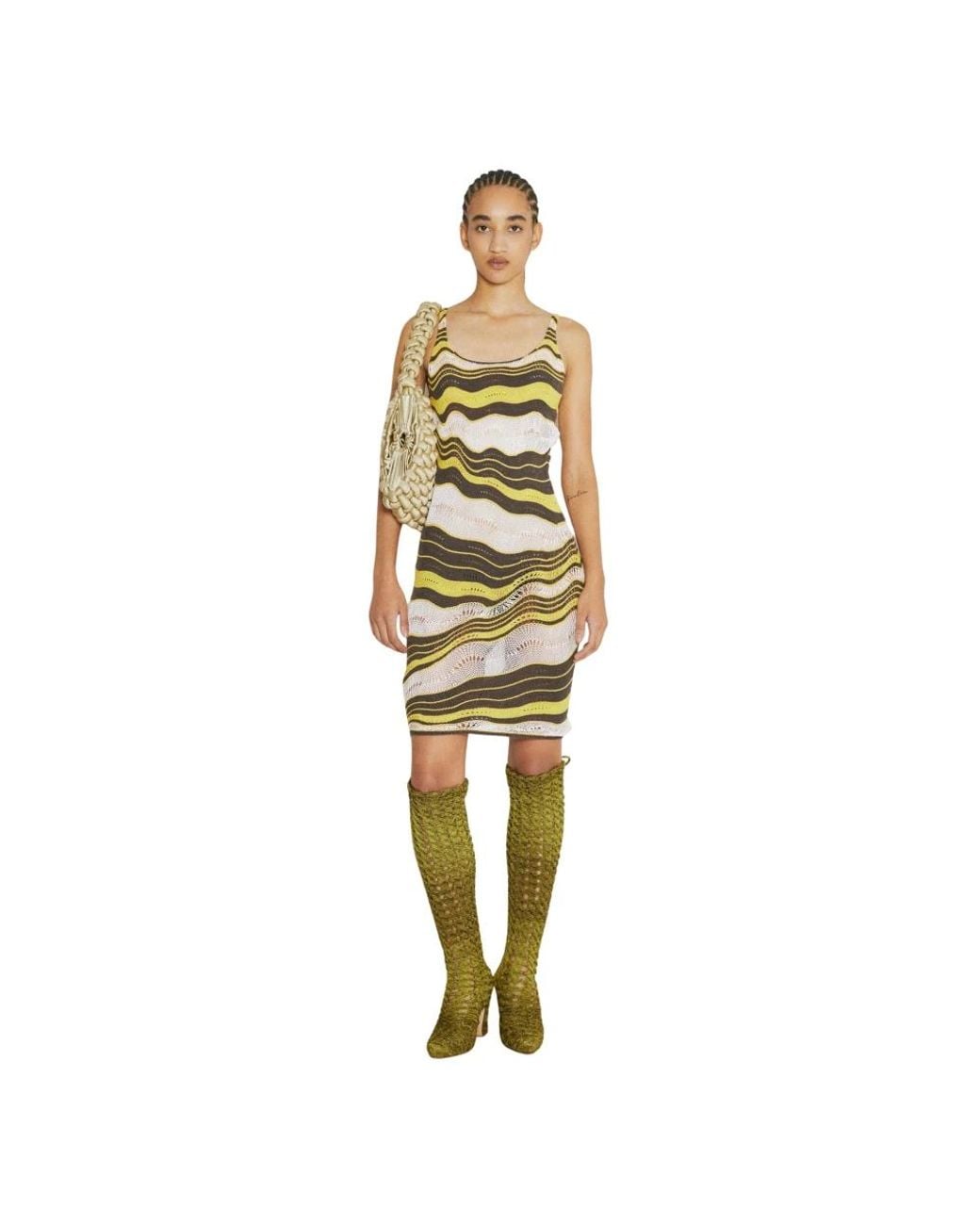 Isa Boulder Metallic Knitted Dresses
